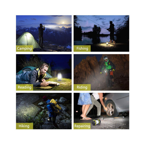 Linterna LED recargable para camping, linterna y batería externa. 1