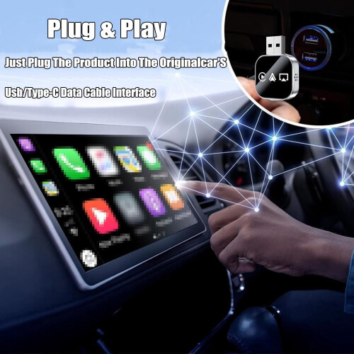 CarPlay Adapter for iOS Android Wired Wireless 3-in-1 1