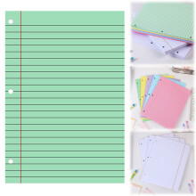 Loose Leaf Paper Refills Lined 200 pcs 8x10.6 in and 5.5x11