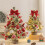 Mini Christmas Tree LED Pre-lit Snow Flocked 12-inch 1