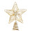 Christmas Tree Topper Gold Hollow Star Mini 2