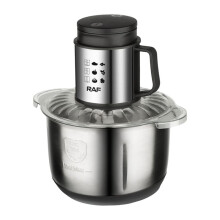 RAF Robot Culinaire 400 W, Hachoir à Viande Électrique, 4 Lames Tranchantes, pour Usage Domestique, Ail Haché et Légumes (UE)