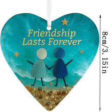 Handmade Heart Sea Glass Ornament – Friendship Holiday