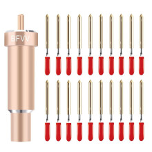 Blade Holder Base with 20 Pcs Vinyl Cutting Blades (45 Degree) for Compatible PVC, , Fabric, Poster Board, Etc.