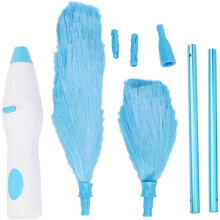 Dépoussiéreur Électrique Domestique Rotatif à 360 Degrés, Grand Manche, Brosse de Nettoyage de la Poussière.
