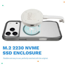 Boîtier Magnétique pour SSD M.2 2230 NVMe, Alimentation 100 W