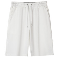 Kids Cotton Sweat Shorts with Drawstring White Size 3-4