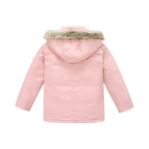 Boys Winter Hooded Parka Pink Size 140 2