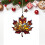 Stained Glass Acrylic Maple Leaf Ornament Gold 1pc 1