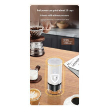 Moulin à Café pour Usage Domestique Extérieur, Couvercle Amovible, Épaisseur Réglable pour L'Ajout de Grains, Moulin à Café Électrique, B