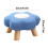 Round Flower Mini Stool Wooden Legs 12in 5