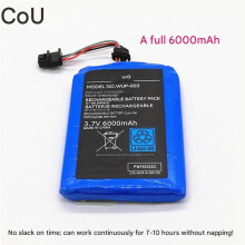 6000mAh for U Gamepad Battery, for U Battery Replacement Rechargeable Battery Pack Accessories