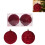 Christmas Ornament Set Burgundy Flocked 10cm 2PC 1