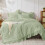 Sage Green Full Size Comforter Set 3-Piece Seersucker 1