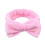 Bowknot Headband Solid Pink Plush Wide Face Wash Headband 1