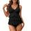 Women's Tankini Swimsuit Slimming Solid Full-Coverage 1