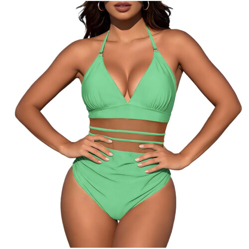 Women's Tummy Control One-Piece Swimsuit Retro Ruched