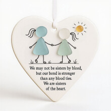 Heart-Shaped Sea Glass Friendship Ornament 1 Piece