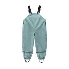 Kids Waterproof Rain Pants with Suspenders Green 5-6 Years
