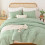 Queen Comforter Set Sage Green 3-Piece Lightweight Quilt 1