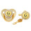 Baby Pacifier with Rhinestone Gold Clip and Personalized 1
