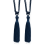 Curtain Tiebacks Handmade Navy Blue 2 Pack 1