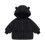 Kids Puffer Jacket Hooded Bear Ears Black 130 1