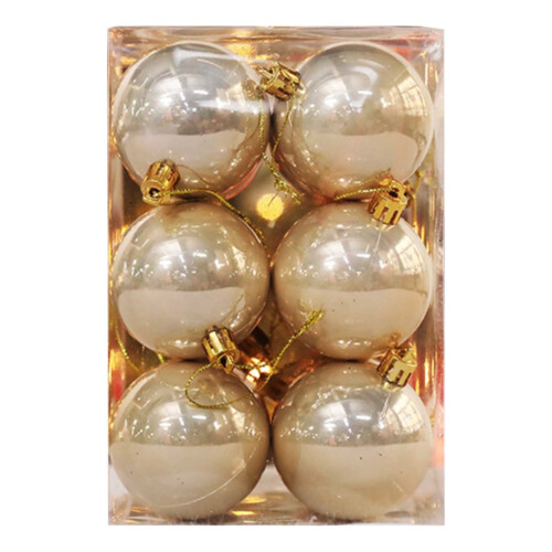 Christmas Tree Balls Gold 5cm 12 Pcs