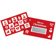 Cartoon Christmas Scratch Tickets Paper 4 Designs