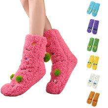 Women's Lamb Fleece Socks Extra-Thick 1 Pair Orange