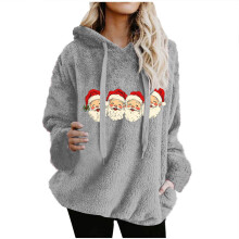Women's Christmas Sherpa Fleece Oversized Hoodie