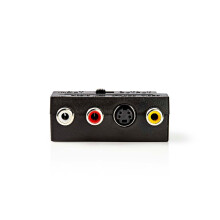 SCART-adapteri | SCART Uros | S-Video Female / 3x RCA naaras | Niklattu | Vaihdettava | ABS-Muovi | Musta | 1 kpl | Laatikko