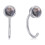 Sterling Silver Half Hoop Earrings Hypoallergenic 1