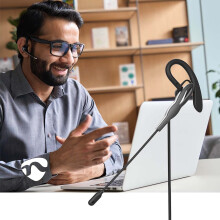 PC-headset | In-Ear-Kuulokkeet | Mono | USB Type-A / USB Type-C | Kokoontaitettava Mikrofoni | Harmaa / Musta