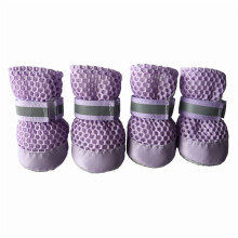 Dog Shoes Purple L for Small Dogs Breathable Mesh Anti-Slip