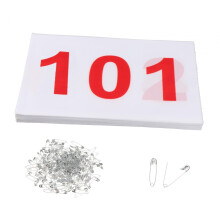 Running Bibs Athlete Numbers Reusable with Pins 100 Pieces