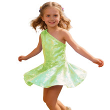 Girls Off-Shoulder Sequin Party Dress Green Size 2T-6X
