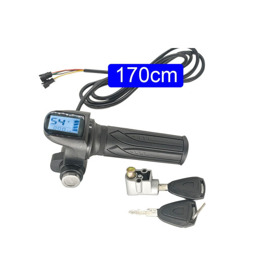 E-Bike Throttle Handle with LCD Display 48V 170cm Cable 2