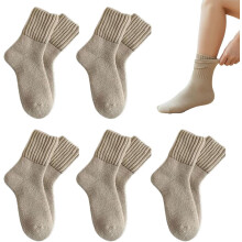 Women's Solid Mid-Calf Socks, 5 or 10 Pairs