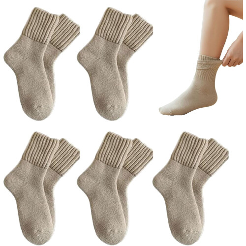 Women's Solid Mid-Calf Socks, 5 or 10 Pairs
