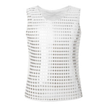 Sequin Sleeveless Vest Top for Toddlers Silver 4-5 Years