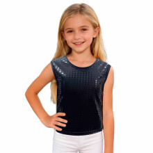 AWZXDE Toddler Girls Sleeveless Sequin Tank Top Black 180