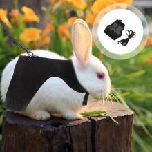 Bunny Harness Breathable Mesh Black Lightweight Small Pet