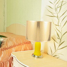 Golden Oval Cloth Lampshade for Table Lamps