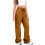 Women's Fleece-Lined Cargo Joggers Light Brown Size S 1