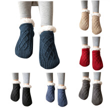 Women's Fleece-Lined Slipper Socks with Grippers