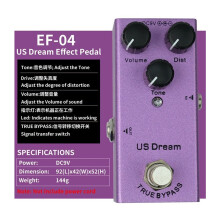 9V Electric Guitar Effect Pedal Vintage Overdrive 10 Effects