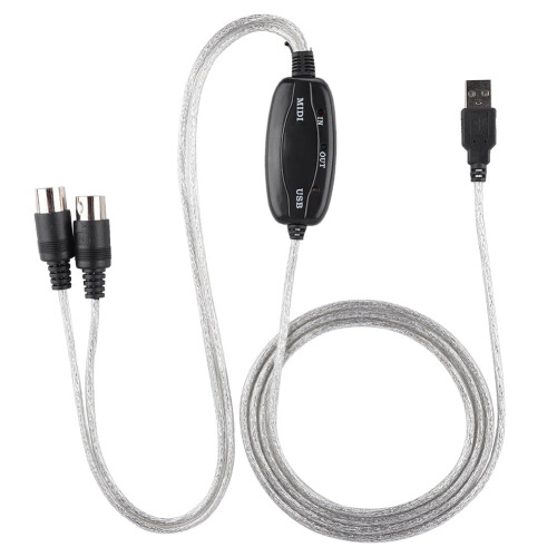 MIDI to USB Cable Interface Adapter for Plug-and-Play