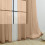 Solid Color Semi-Sheer Polyester Curtains Brown Rod Pocket 1