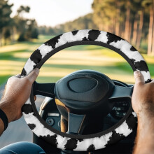 Cow Print Golf Cart Steering Wheel Cover Universal 13-14